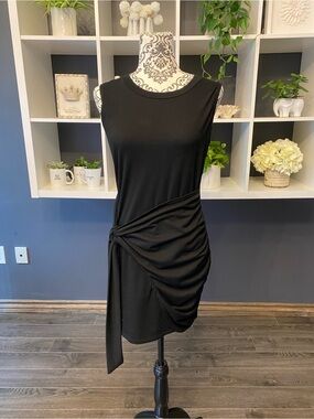 Rails Black Sleeveless Knot-Detail Soft Knit Dress size XS